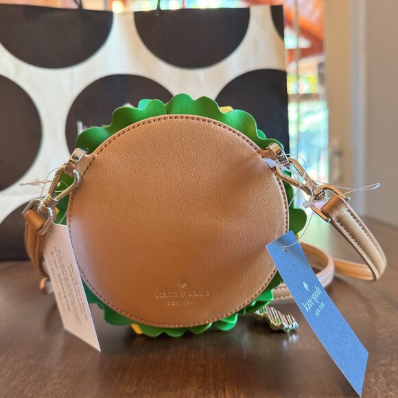 Kate Spade New York Snack Bar 3D Hamburger Burger Crossbody Purse Novelty NWT - Picture 3 of 10